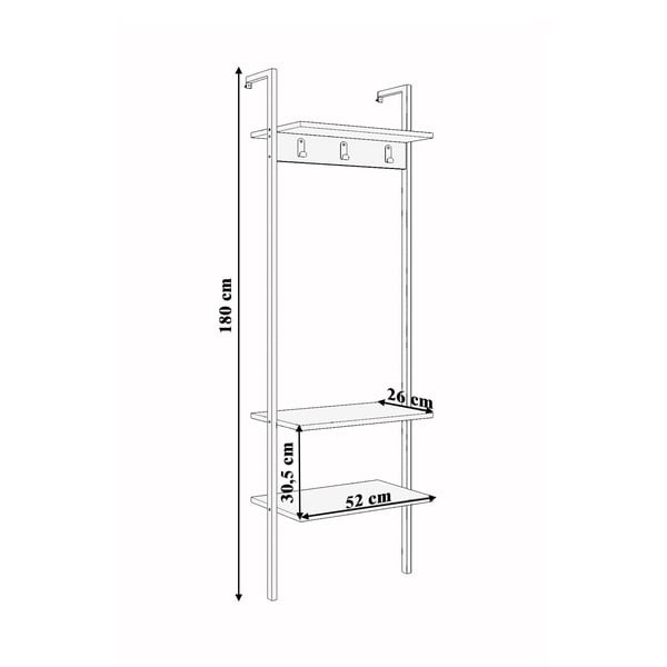 Melns priekšnama komplekts no pārstrādātas koksnes Nina - Kalune Design-image-4