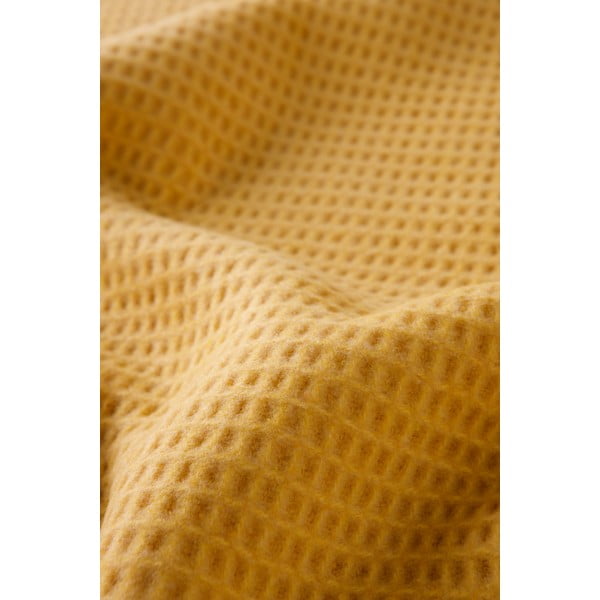 Dzeltens pleds ar vafeļu rakstu Euromant Waffle, 140 x 160 cm-image-3