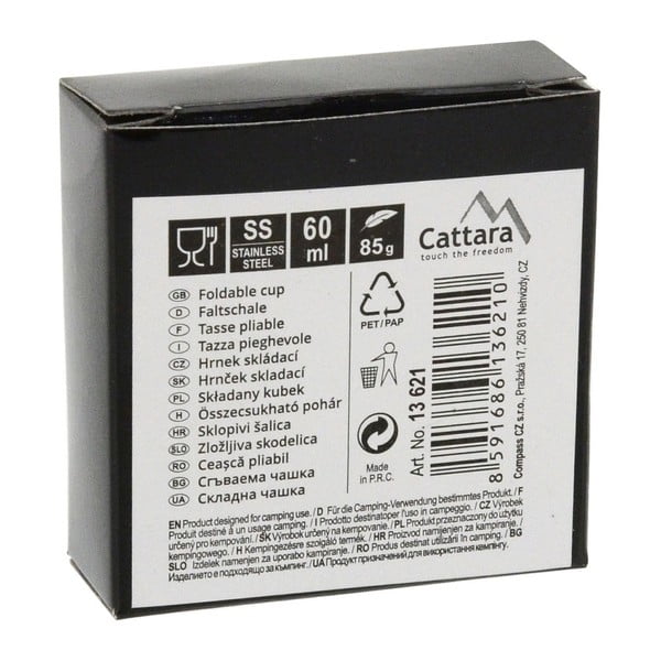 Salokāms nerūsējošā tērauda kauss Cattara, 60 ml-image-2