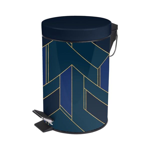 Tumši zila metāla atkritumu tvertne ar pedāli 3 l Achille – douceur d'intérieur