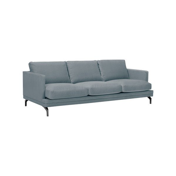Pelēks dīvāns ar kāju balstu melnā krāsā Windsor & Co Sofas Jupiter-image-2