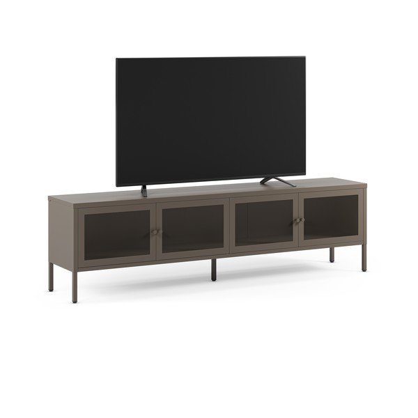 Pelēks metāla TV galdiņš 160x50x35 cm Fayna – Marckeric-image-4