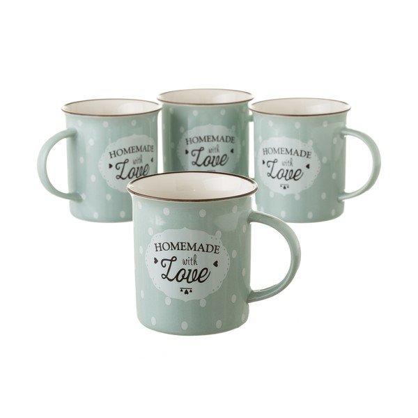 Zaļi pelēka kaula porcelāna krūze Unimasa Homemade, 320 ml-image-1
