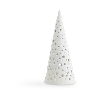 Balts porcelāna Ziemassvētku svečturis Kähler Design Nobili, augstums 19 cm
