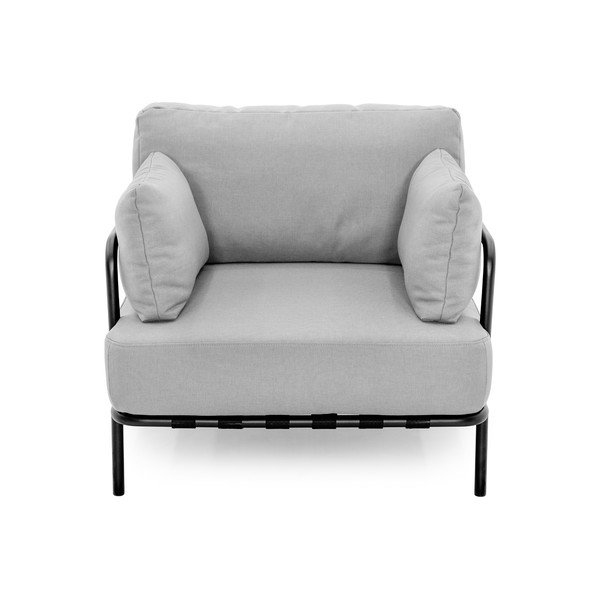 Gaiši pelēks polsterēts dārza atpūtas krēsls Salve – Sit Sit-image-2