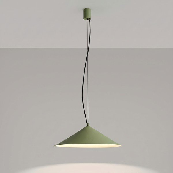 Haki metāla LED piekaramā lampa ø 50 cm FINT – Thoro-image-1