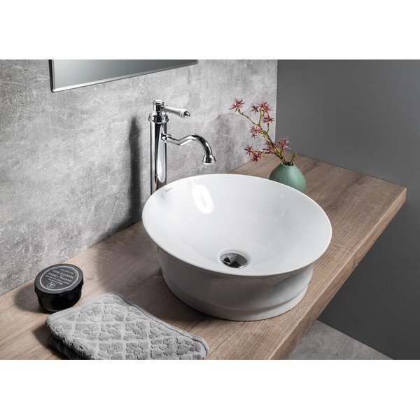 Spīdīgas sudraba krāsas stāvošs jaucējkrāns izlietnei Vienna – Sapho-image-1