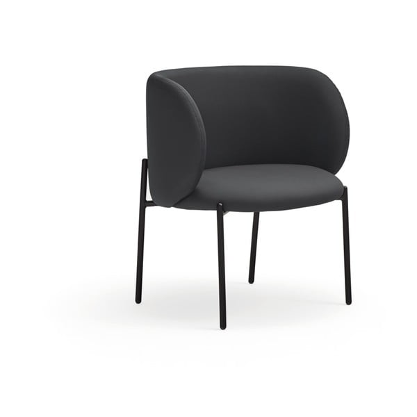 Melns mākslīgās ādas krēsls Mogi – Teulat