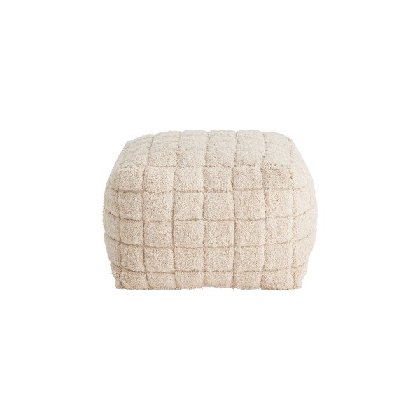 Krēmkrāsas pufs Check – Ellos Home