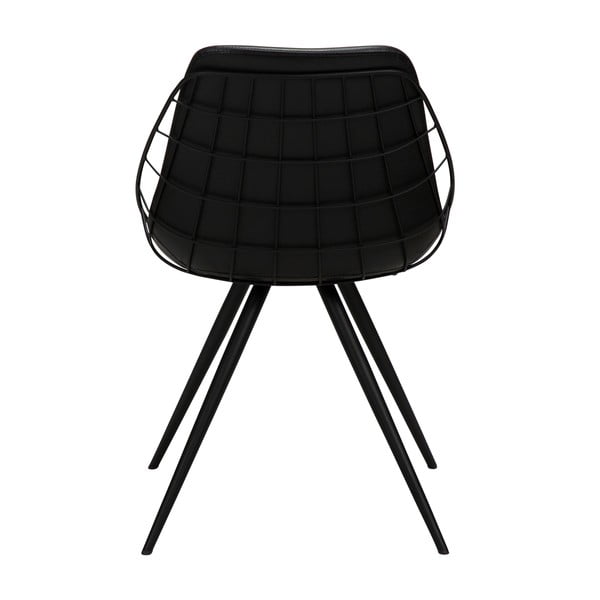 Melns mākslīgās ādas ēdamistabas krēsls DAN-FORM Denmark Sway-image-4