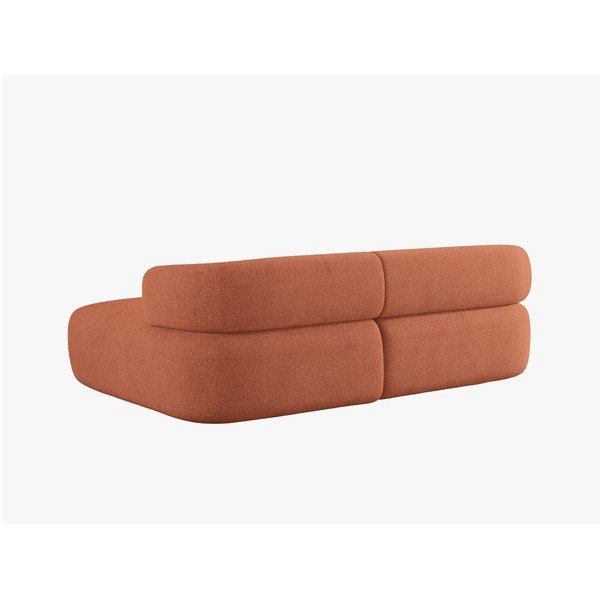 Terakotas oranžs stūra dīvāns no buklē auduma (ar labo stūri/ar zvilni) Jenny – Micadoni -image-3
