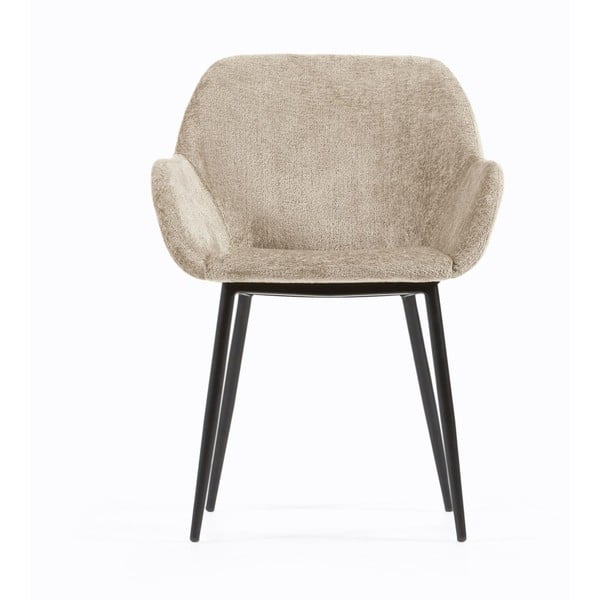 Bēšs polsterēts ēdamistabas krēsls Konna – Kave Home-image-3