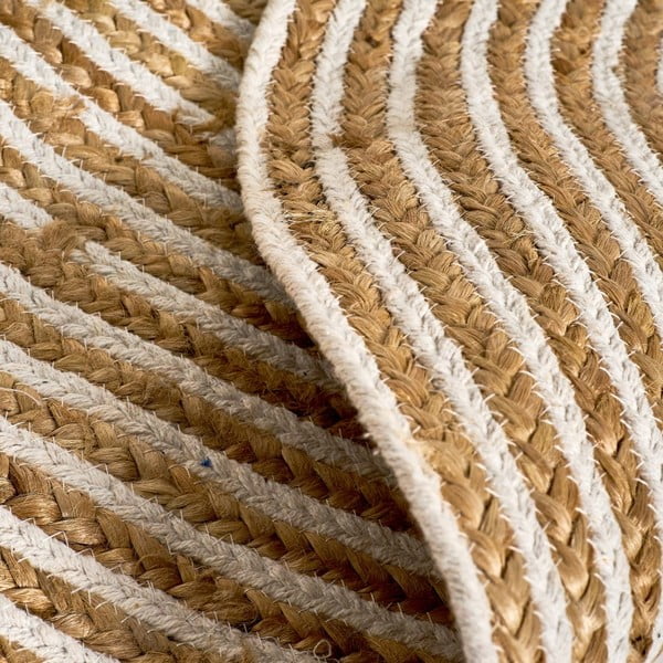 Dabīga toņa džutas apaļš paklājs ø 100 cm Natur – Casa Selección-image-2