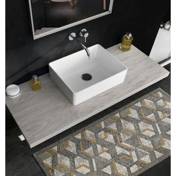 Pelēki zeltains paklājs Floorita Hypnotik, 55 x 190 cm-image-3