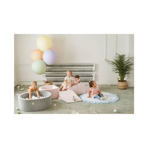 Krēmkrāsas samta putu rotaļu laukums (4 gab.) augstums 30 cm 225x90 cm Montessori – Meowbaby-image-2