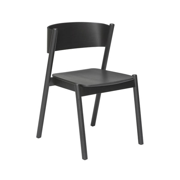 Melna ozola ēdamistabas krēsls Oblique - Hübsch