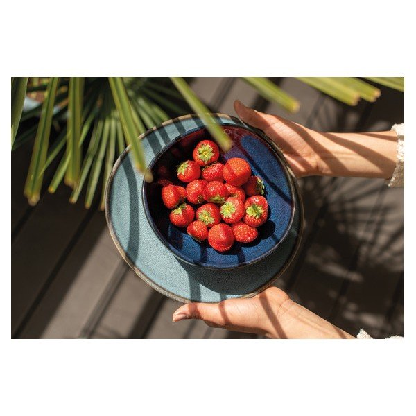Tumši zila keramikas bļoda Villeroy & Boch Like Lave, 22 x 21 cm-image-1