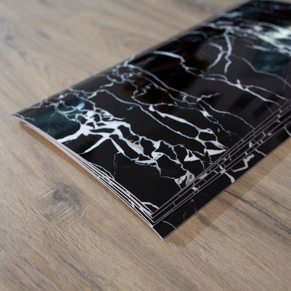 Sienas pašlīmējoši paneļi (6 gab.) 60x30 cm Nero Marquina – SP TREND-image-1