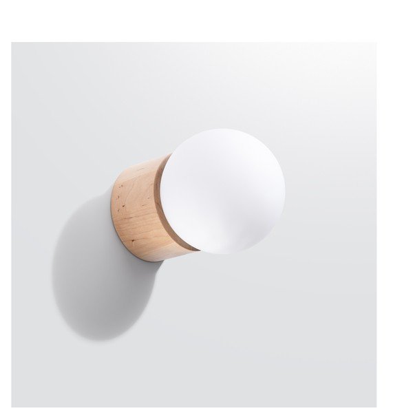 Balta/dabīga toņa sienas lampa ø 12 cm Surtur – Sollux-image-4