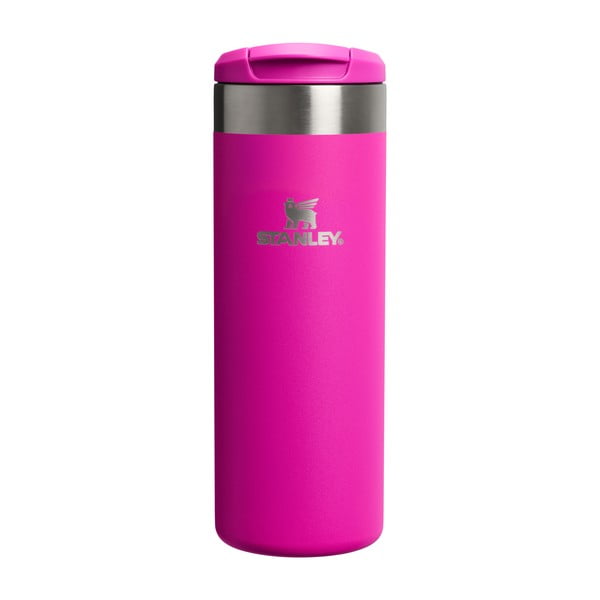 Rozā nerūsējošā tērauda termokrūze 470 ml AeroLight™ Transit Mug Violet Blossom – Stanley