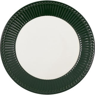 Balti zaļš keramikas šķīvis ø 23 cm Alice – Green Gate