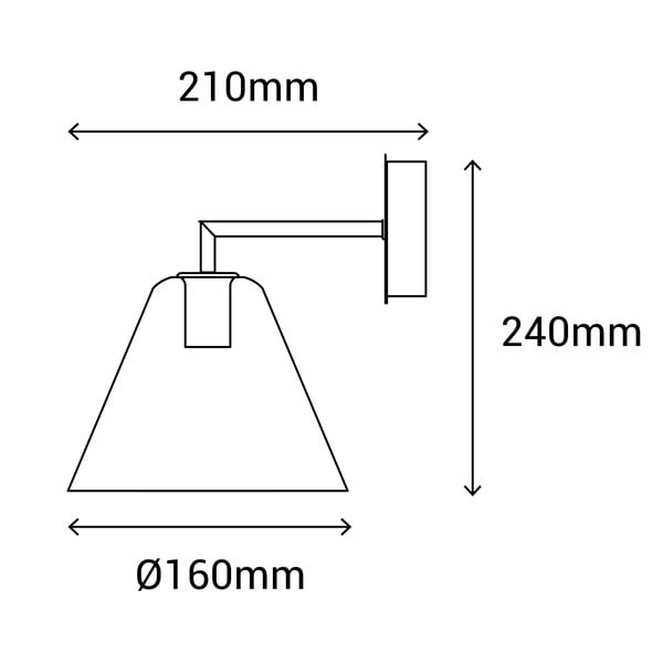 Sienas lampa bronzas krāsā SULION Gasby, ø 16 cm-image-3
