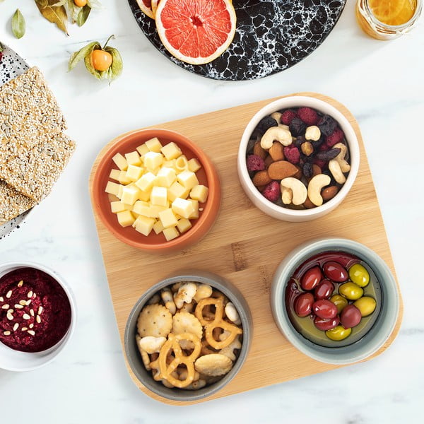 Dabīga toņa māla servēšanas trauku komplekts (4 gab.) – Orion-image-1