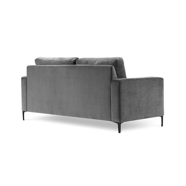 Pelēks samta dīvāns Kooko Home Harmony, 158 cm-image-3