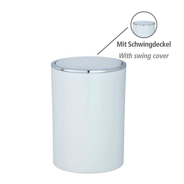 Balta plastmasas atkritumu tvertne 5 l Inca – Wenko-image-2