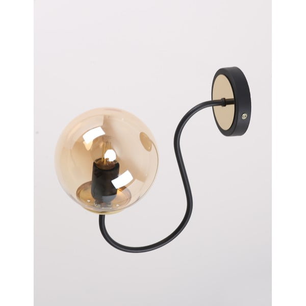 Okera dzeltena/melna sienas lampa ø 15 cm Oslo – Squid Lighting-image-3
