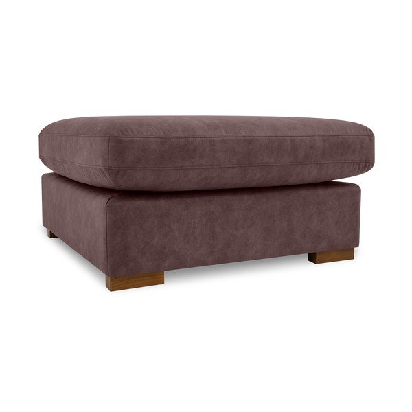 Tumši brūns kāju soliņš no ādas imitācijas Hamburg – Scandic-image-4