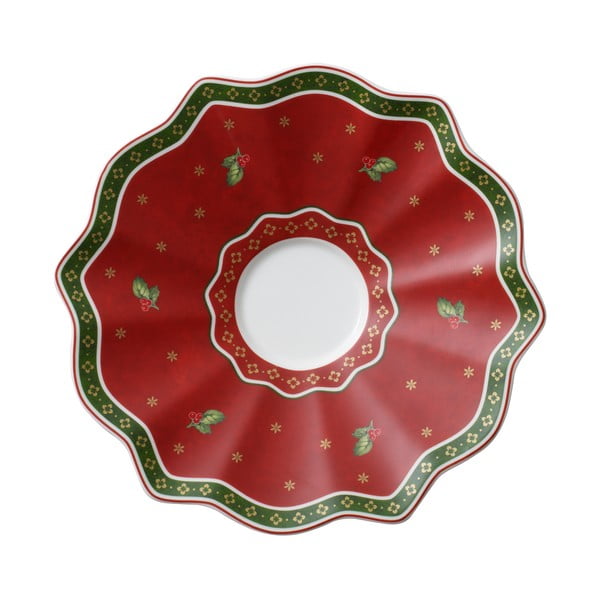 Sarkans porcelāna Ziemassvētku šķīvītis Toy´s Delight Villeroy&Boch
