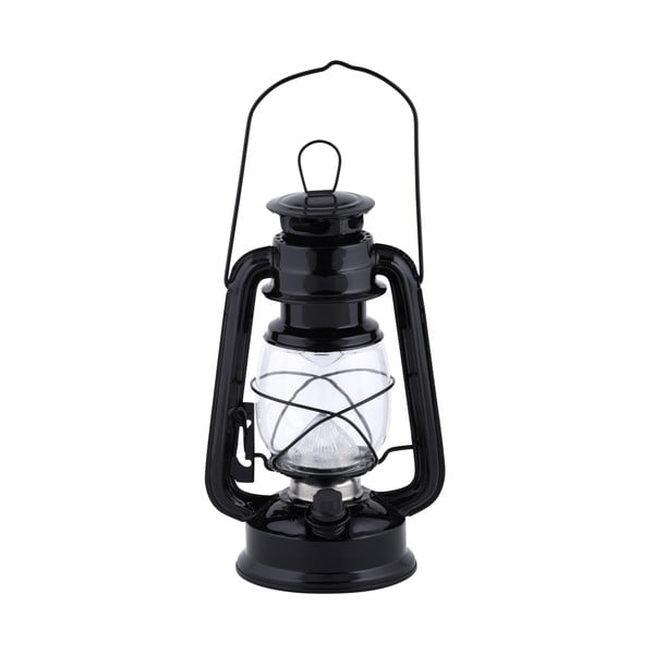 LED laterna melnā krāsā Esschert Design Train, augstums 24 cm