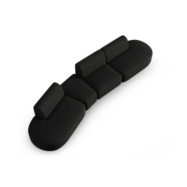 Melns dīvāns 412 cm Shane – Micadoni Home-image-2