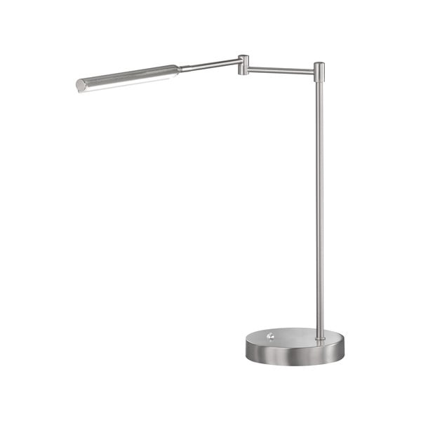 Sudraba krāsas LED galda lampa no metāla (augstums 49 cm) Nami – Fischer & Honsel