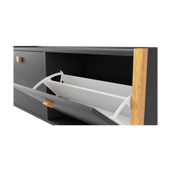 Tumši pelēks skapis/apavu skapis Woodman Bode-image-3