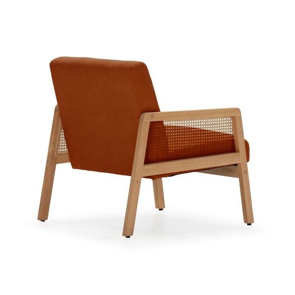 Ķieģeļu sarkans velveta austs atpūtas krēsls Debra – Marckeric-image-4