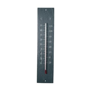 Sienas šīfera āra termometrs Esschert Design Plain, 45 x 10 cm