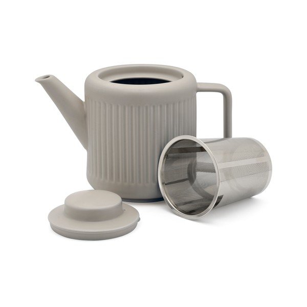 Pelēka porcelāna tējkanna ar sietiņu 1,2 l Skagen – Bredemeijer-image-2