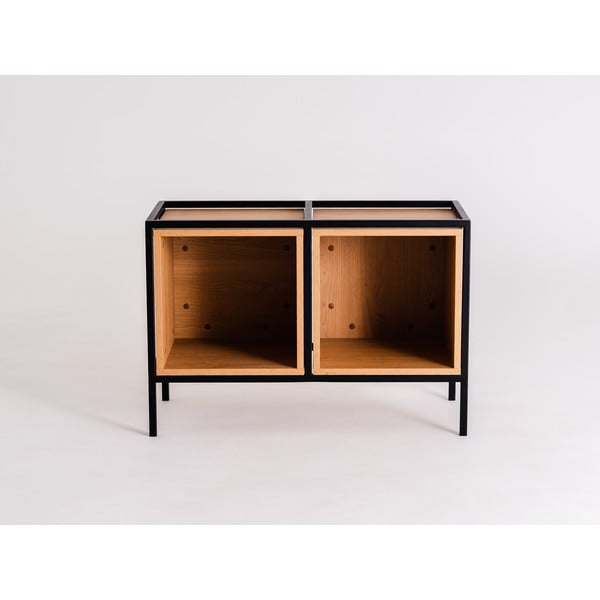 Melns ozolkoka imitācijas grāmatplaukts 88x60 cm Skap – CustomForm-image-4