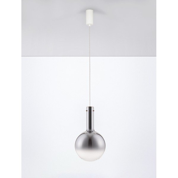 Pelēka stikla LED piekaramā lampa ar regulējamu spilgtumu ø 25 cm Nostos – Nova Luce-image-3