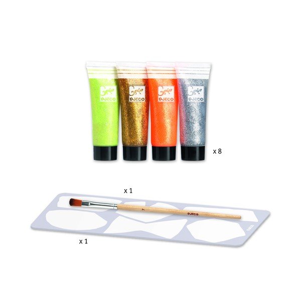 8 spīdīgu tempera krāsu komplekts Djeco-image-1