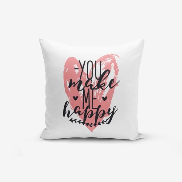 Spilvendrāna Minimalist Cushion Covers You Make me Happy, 45 x 45 cm