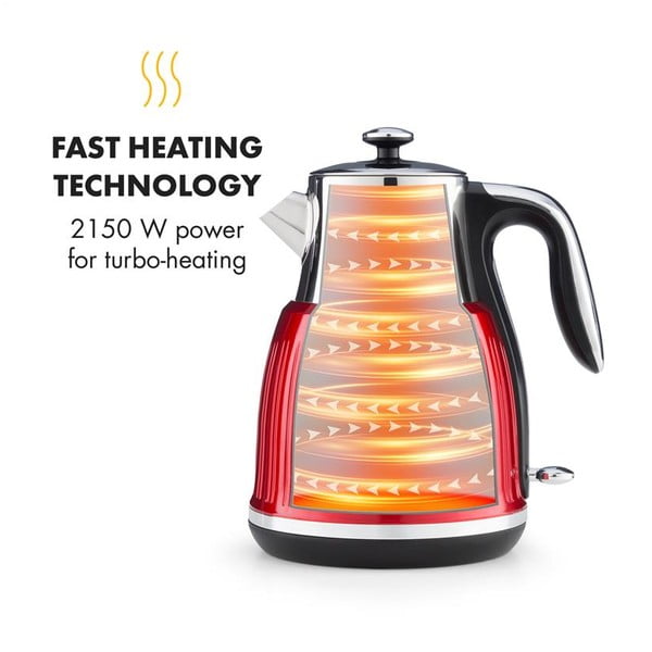 Elektriskā tējkanna Red Klarstein Cancan-image-2