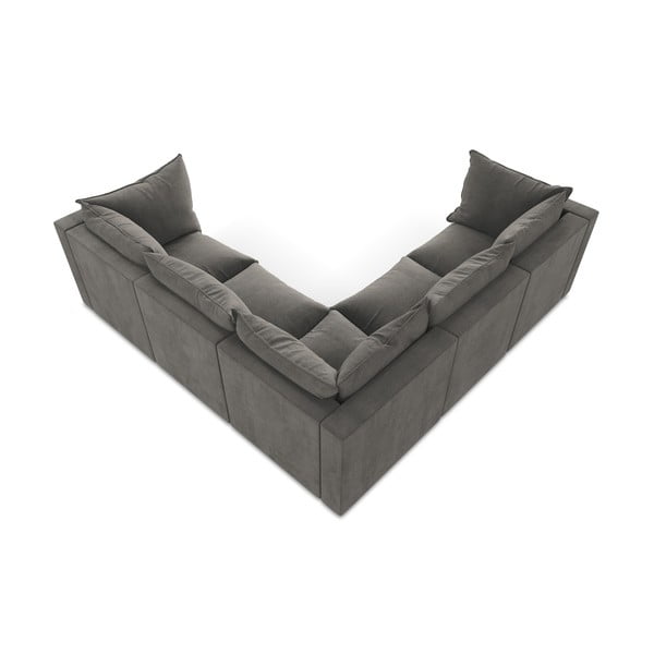 Tumši pelēks stūra dīvāns Manao – Makamii-image-3