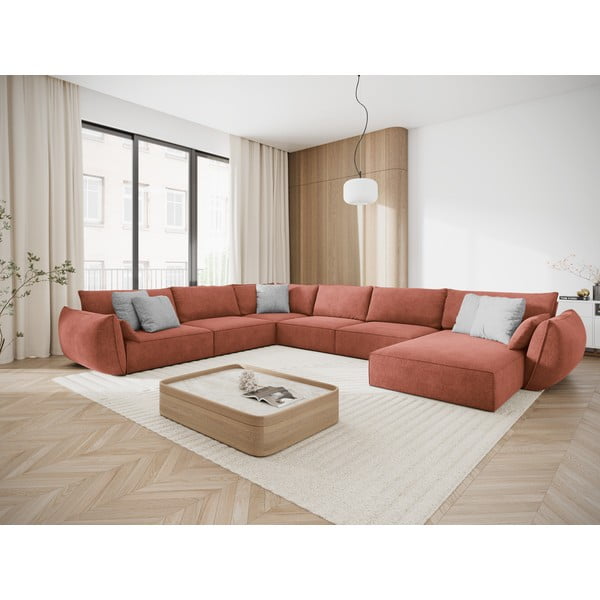 Sarkans stūra dīvāns (kreisais stūris) Vanda – Mazzini Sofas-image-1