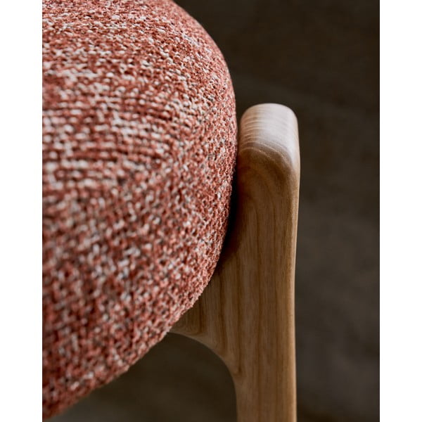 Dabīga toņa/terakotas oranžs oša masīvkoka pusdienu krēsls Granite – Kave Home-image-4