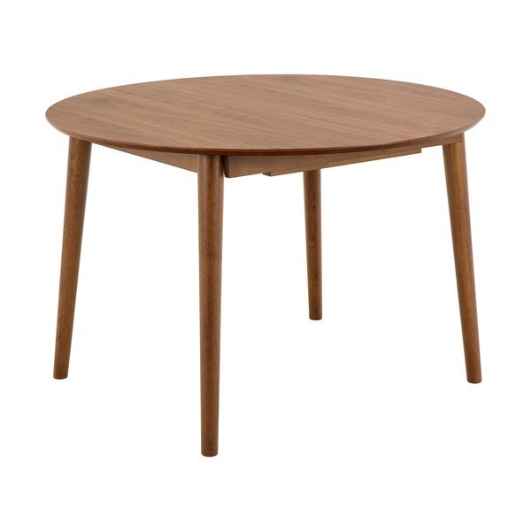 Apaļš izvelkams ēdamgalds ar papildu galda virsmu un riekstkoka imitāciju ø 115 cm Montreux – Actona