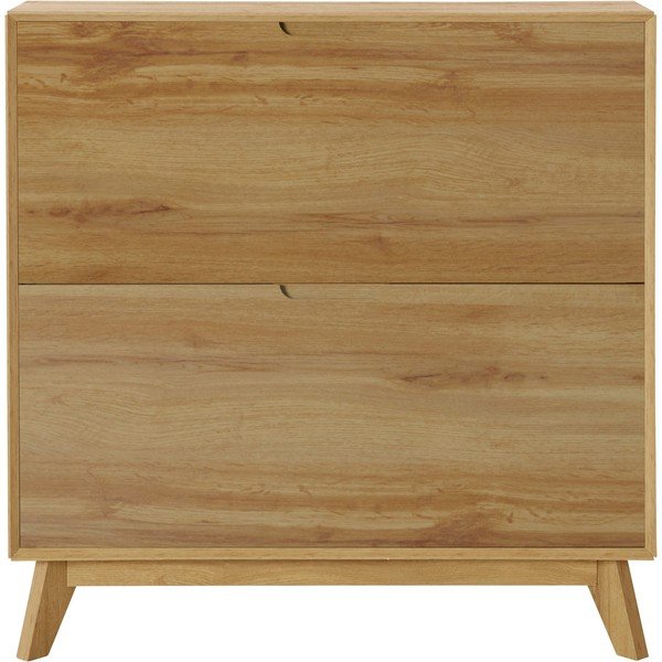 Dabīga toņa atverams apavu plaukts ar ozolkoka imitāciju Ezra – Støraa-image-2