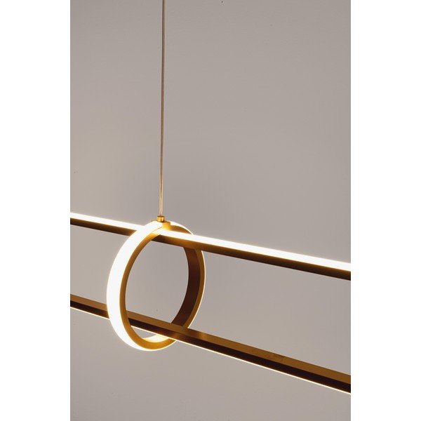 Zelta krāsas metāla LED piekaramā lampa Alken – Bizzotto-image-1